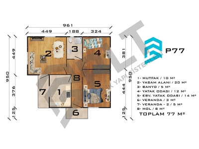 P77 Single Storey Prefabricated House